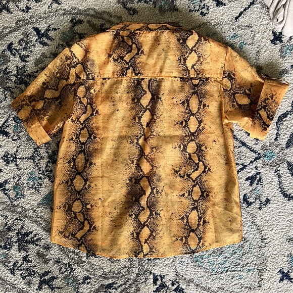 Yellow Snake Print Top - Picture 2 of 5